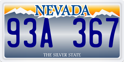 NV license plate 93A367