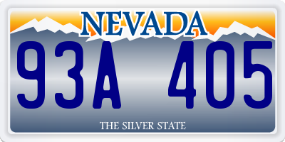 NV license plate 93A405