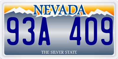 NV license plate 93A409