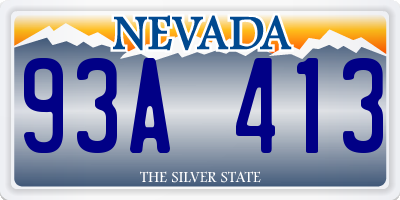 NV license plate 93A413