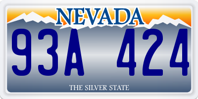 NV license plate 93A424
