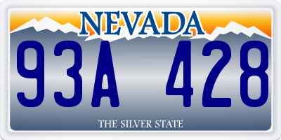 NV license plate 93A428