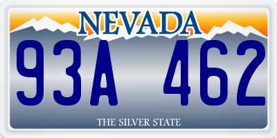 NV license plate 93A462