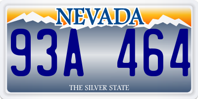 NV license plate 93A464