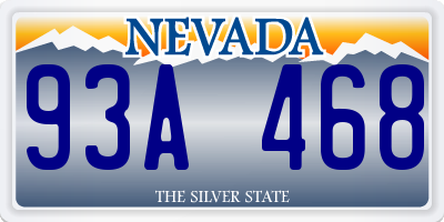 NV license plate 93A468