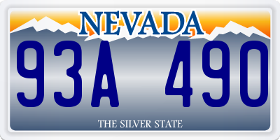 NV license plate 93A490