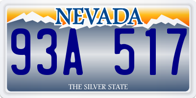 NV license plate 93A517