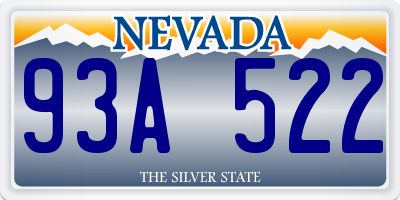 NV license plate 93A522