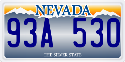 NV license plate 93A530