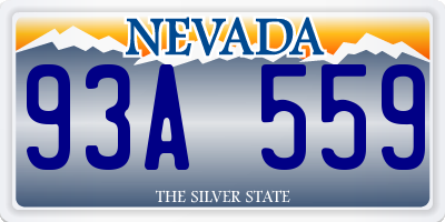 NV license plate 93A559