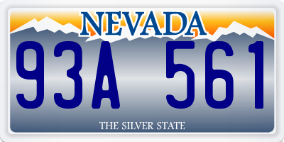 NV license plate 93A561