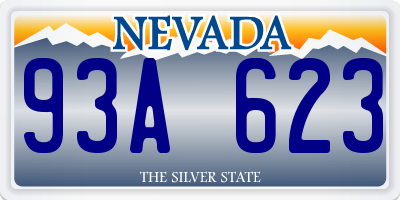 NV license plate 93A623