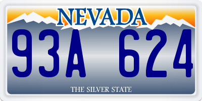 NV license plate 93A624