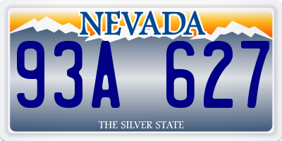 NV license plate 93A627