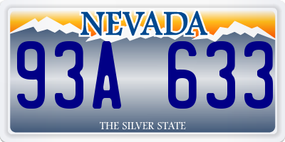 NV license plate 93A633