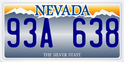 NV license plate 93A638