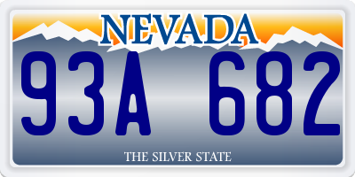 NV license plate 93A682