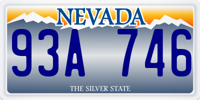 NV license plate 93A746