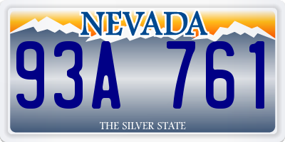 NV license plate 93A761