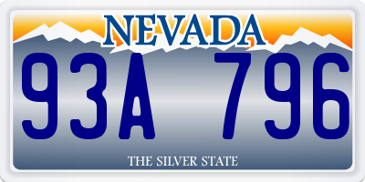 NV license plate 93A796