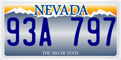 NV license plate 93A797