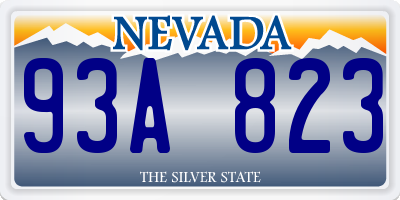 NV license plate 93A823