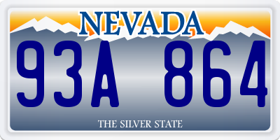 NV license plate 93A864