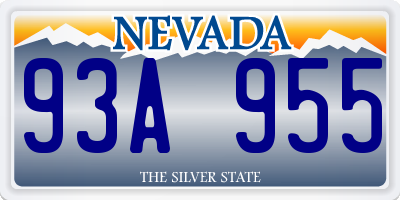 NV license plate 93A955