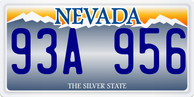 NV license plate 93A956