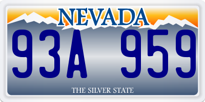 NV license plate 93A959
