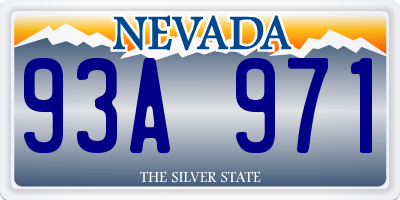 NV license plate 93A971