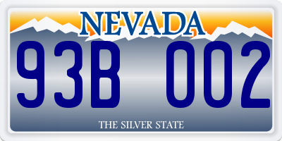 NV license plate 93B002