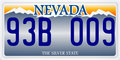 NV license plate 93B009
