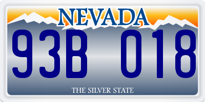 NV license plate 93B018