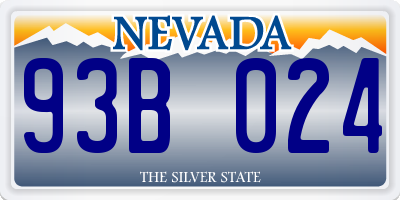 NV license plate 93B024