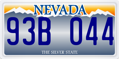 NV license plate 93B044