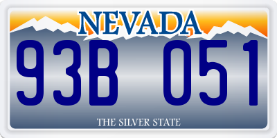 NV license plate 93B051