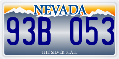 NV license plate 93B053