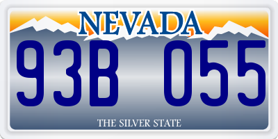 NV license plate 93B055