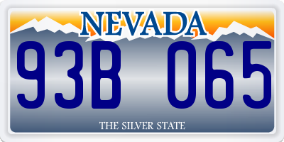 NV license plate 93B065