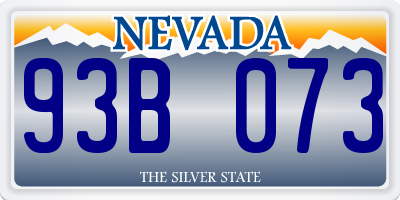 NV license plate 93B073
