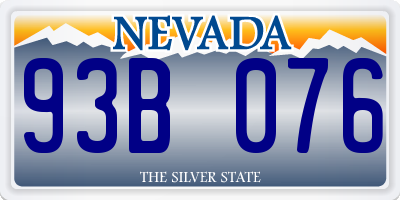 NV license plate 93B076