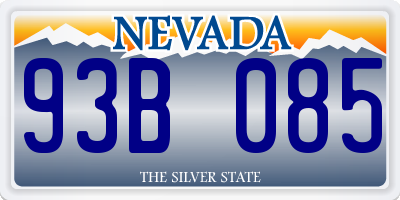 NV license plate 93B085