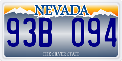 NV license plate 93B094