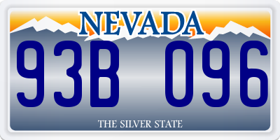 NV license plate 93B096