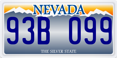 NV license plate 93B099