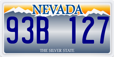 NV license plate 93B127