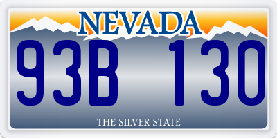 NV license plate 93B130