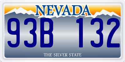 NV license plate 93B132