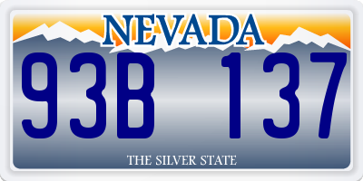 NV license plate 93B137